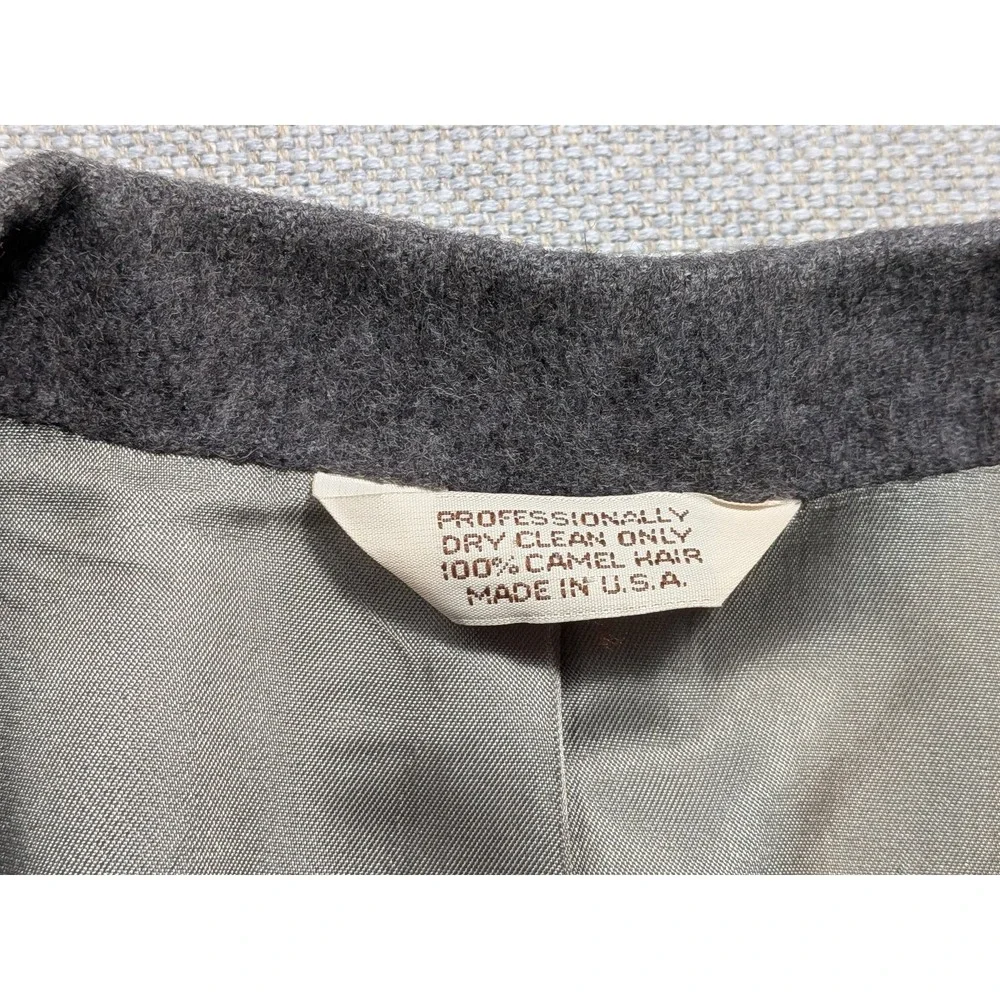 Hunt Valley Men's Blazer 38R Camel Hair Gray Sport Coat Jacket Made in USA